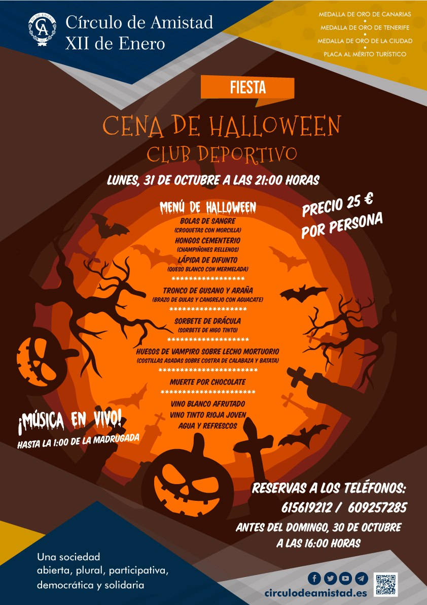 Cena de Halloween Club Deportivo Círculo de Amistad
