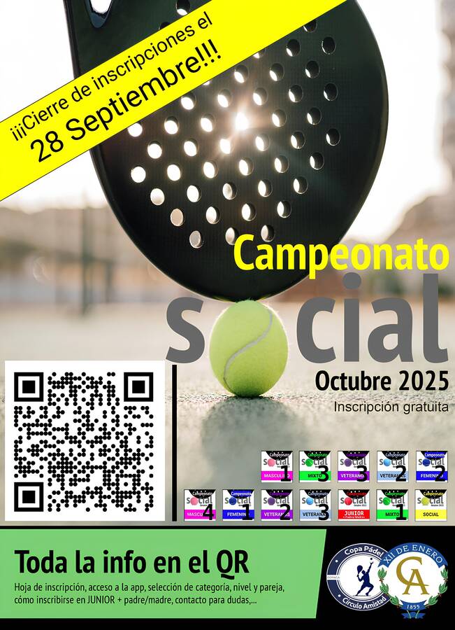 Cartel Campeonato Social Padel