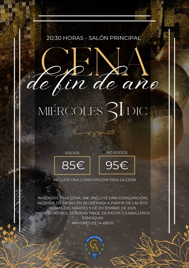 Cartel Fiesta Fin de Año