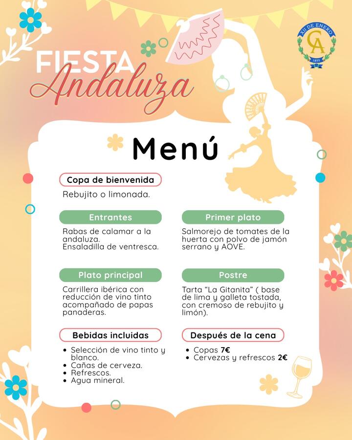 Menú Fiesta Andaluza 2026