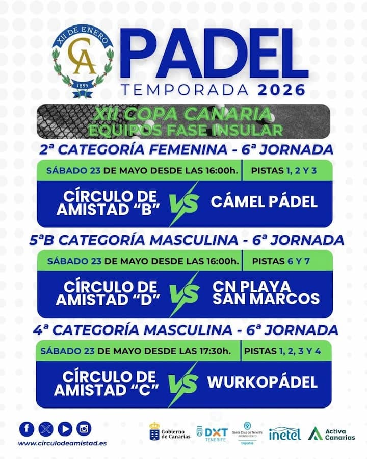 Pádel temporada 2026