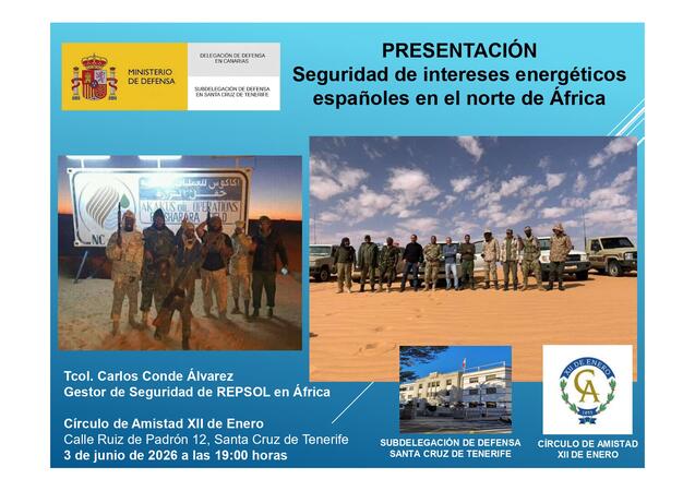 Presentación seguridad de intereses energéticos españoles en el norte de África