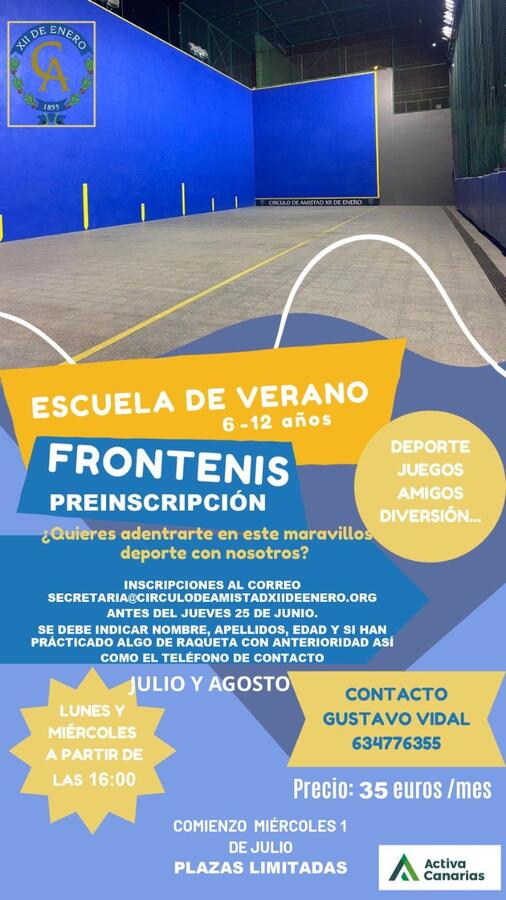 Escuela de Verano de Frontenis