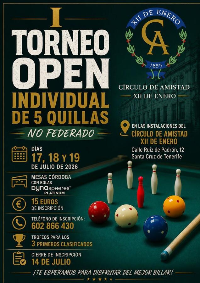 I Torneo Open Individual de 5 Quillas