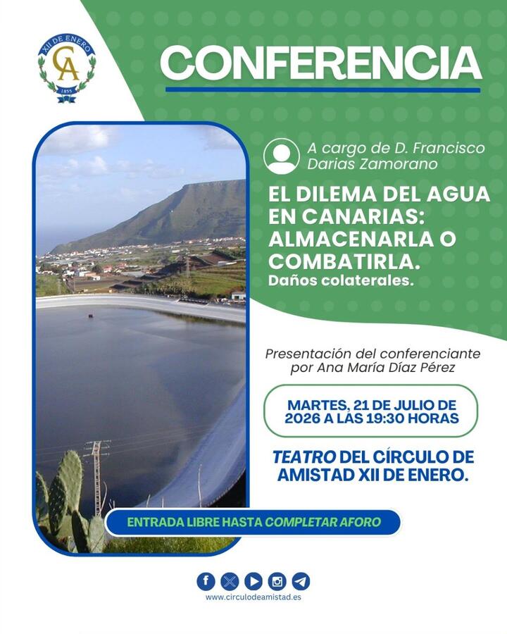 Conferencia · El dilema del agua en Canarias