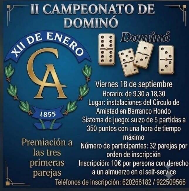II Campeonato de Dominó