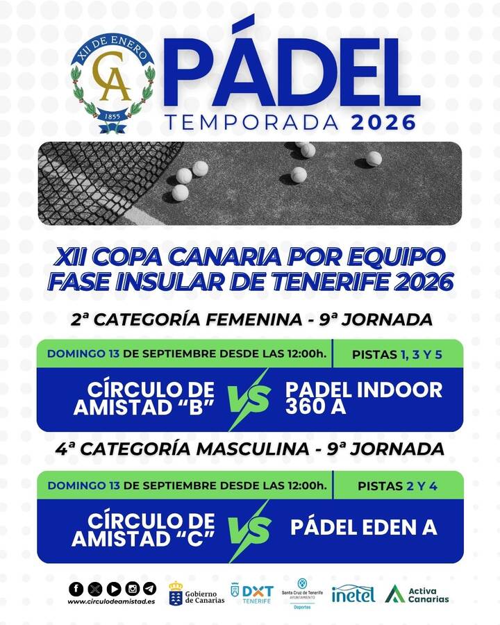 Pádel · Temporada 2026
