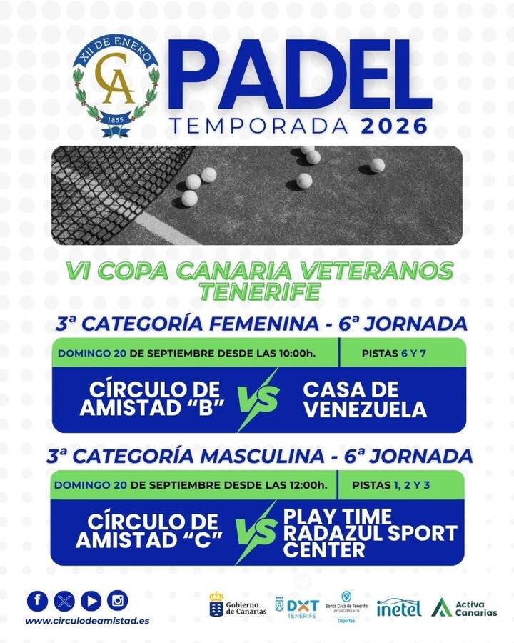 Pádel · Temporada 2026